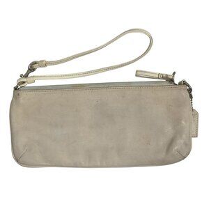 COACH 4281 Ivory Lamb Nappa Leather Wristlet Clutch Y2K 2004 w/ Hang Tag